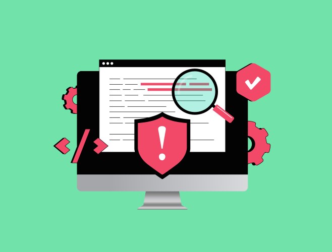 Coding error notification vector image