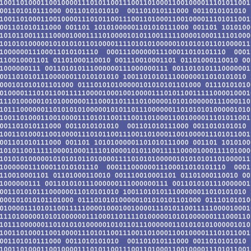 Binary computer code raster background black vector image