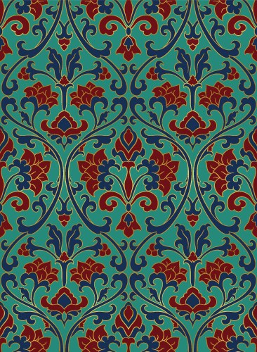 Gold pattern with birds Royalty Free Vector Image