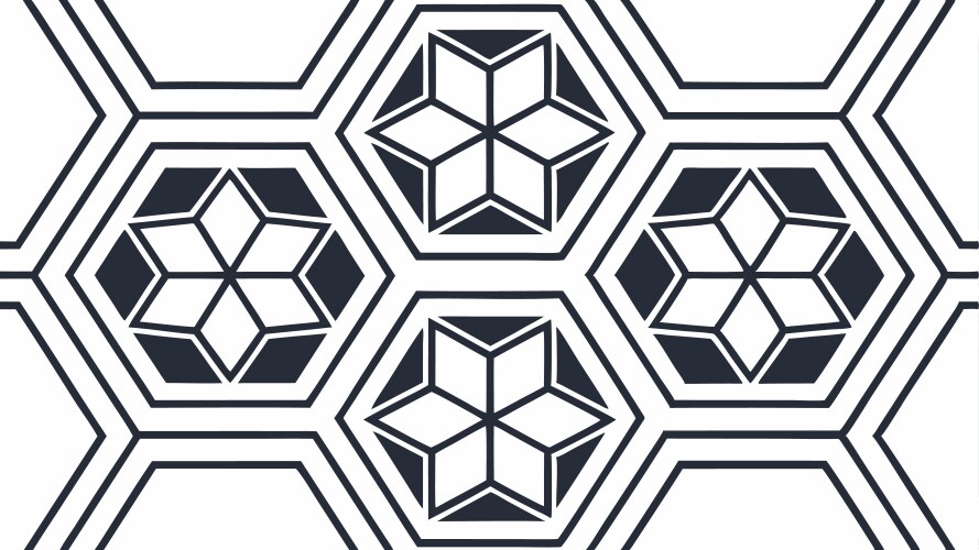 Intricate hexagonal pattern grid geometric modern vector image
