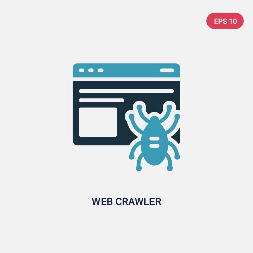 Two color web crawler icon from ui concept vector image
