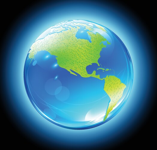 Realistic beautiful planet earth globe Royalty Free Vector
