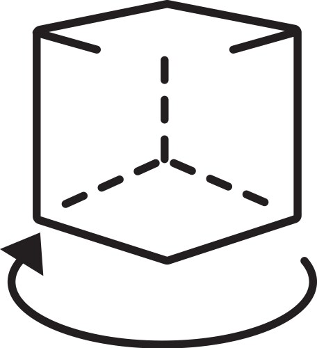 Augmented reality design 3d objects line style vector image
