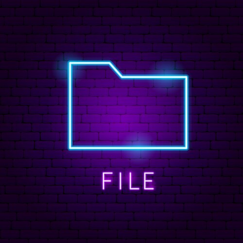 Paper neon label Royalty Free Vector Image - VectorStock