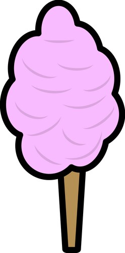 Cute pink cotton candy cartoon Royalty Free Vector Image