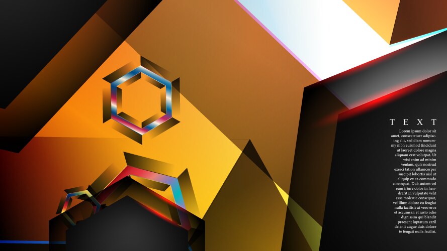 Overlapping hexagon backgrounds suitable for any vector image