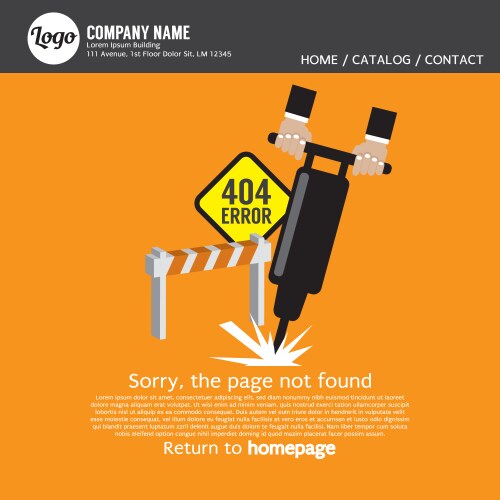 Page not found error 404 vector image