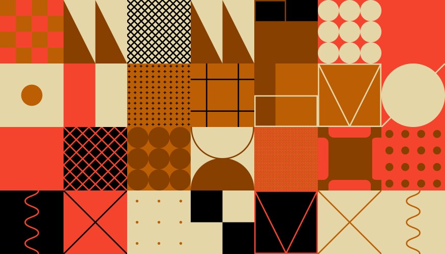 Simple geometric pattern design with basic vector image