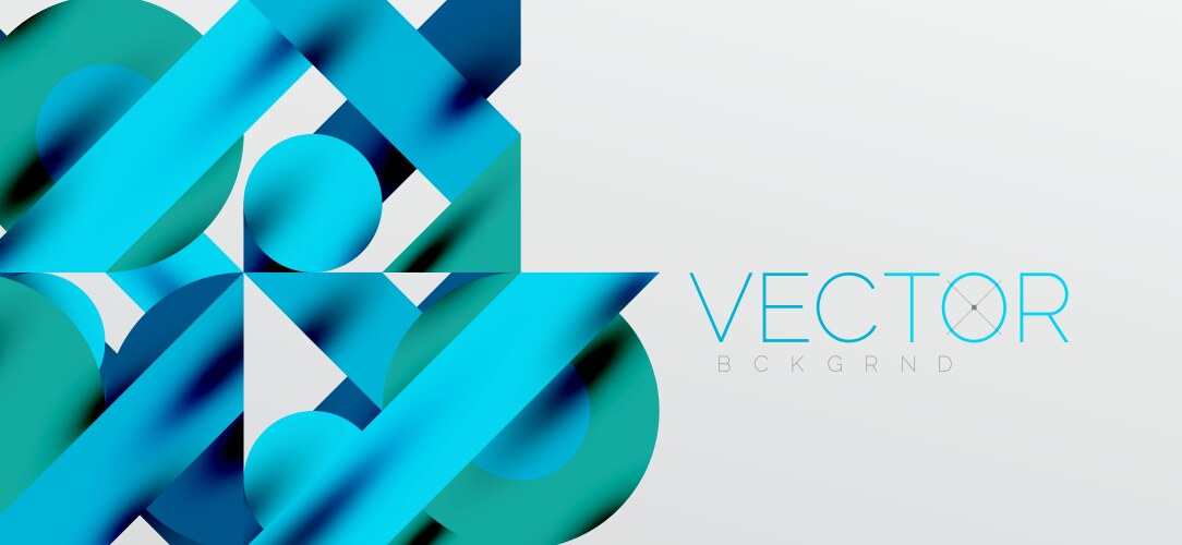 Circles and shadows colorful round elements vector image