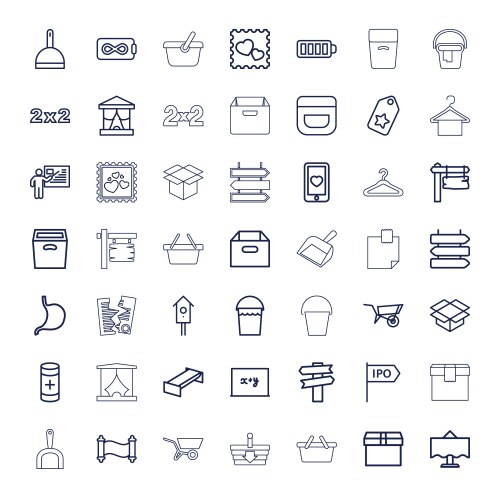 12 empty icons Royalty Free Vector Image - VectorStock