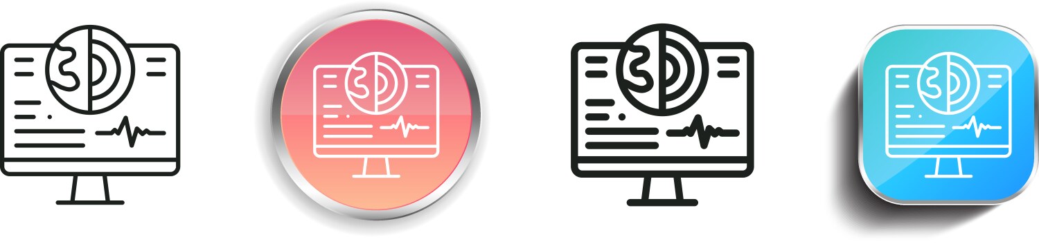 Geology icon thin linear regular and button style vector image