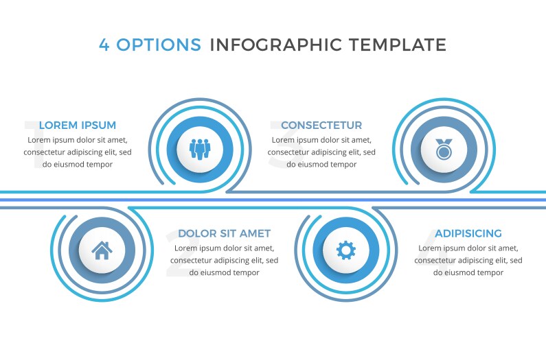 4 options infographics Royalty Free Vector Image