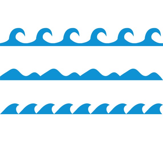 Small waves icon cartoon style Royalty Free Vector Image