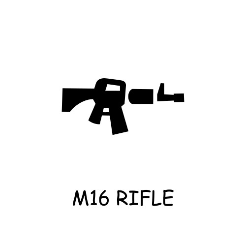 Tactical sentinel military assault rifle emblem Vector Image