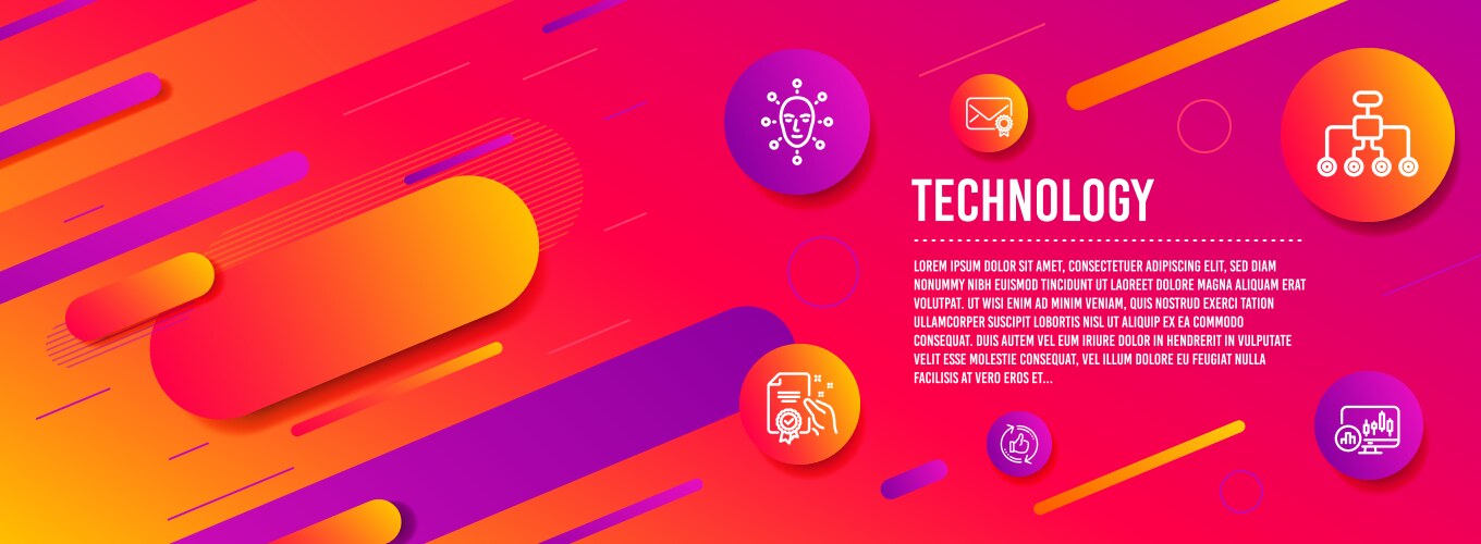 Refresh like face biometrics and restructuring vector image