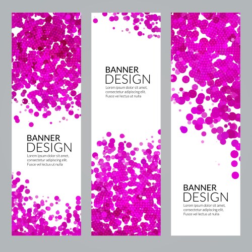 set of vertical poster banners templates vector