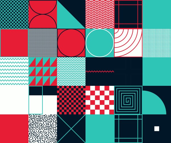 Simple geometric pattern design with basic vector image