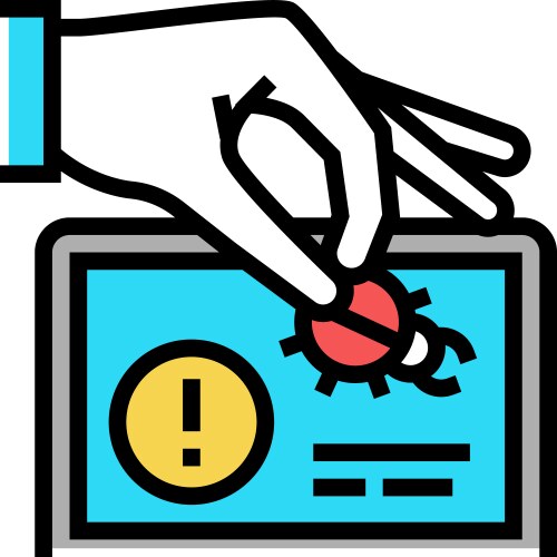 Debug fixing color icon vector image