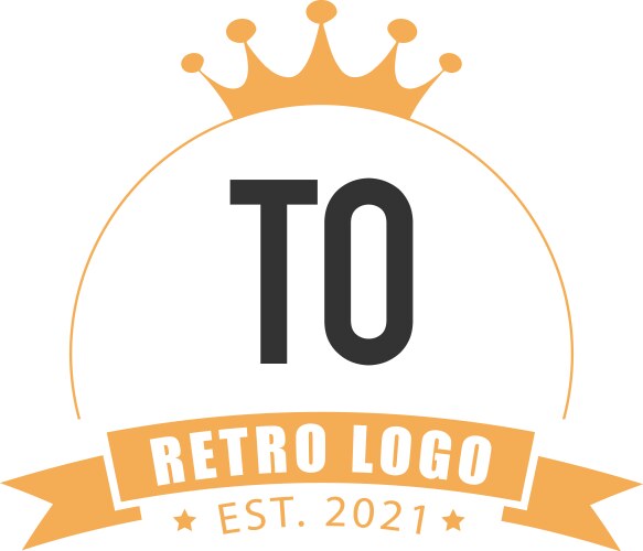 Initial letter to circle king logo concept Vector Image