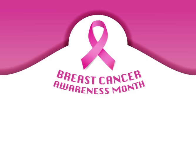 National breast cancer awareness month vector image