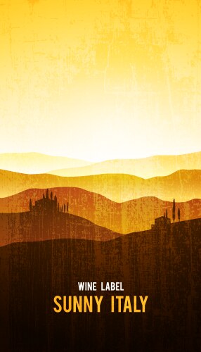 Tuscan Wine Label vector image