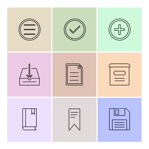 User interface buttons application multimedia vector image