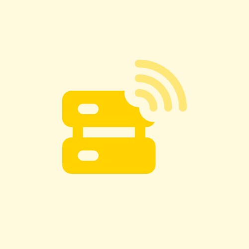 Wireless data sharing through cloud server vector image