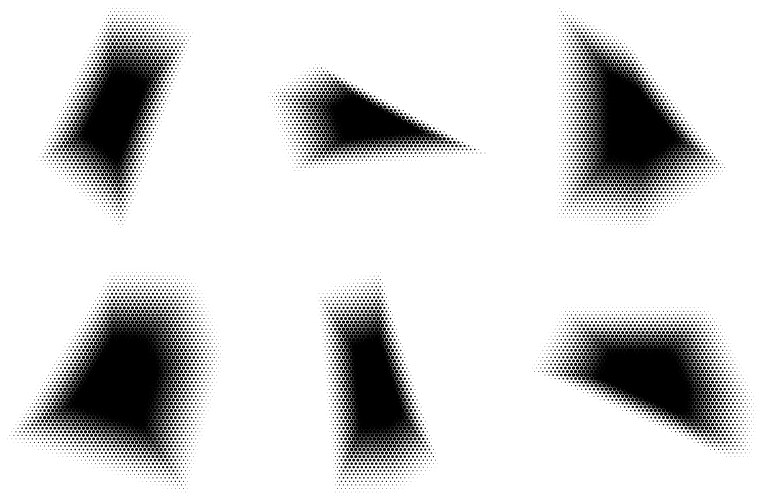 Halftone hexagon pattern reprographic technique vector image