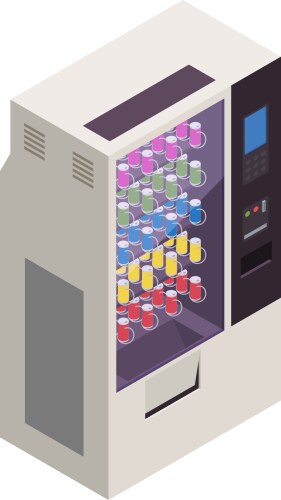 Isometric Vending Machine Icon vector image
