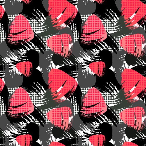 Hand drawn striped seamless pattern with short Vector Image