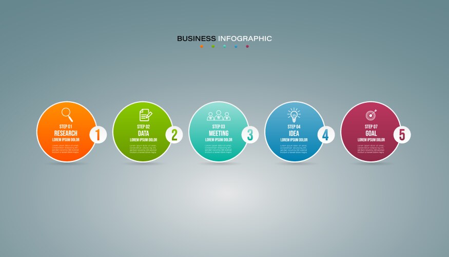 Timeline infographic design element and number vector image