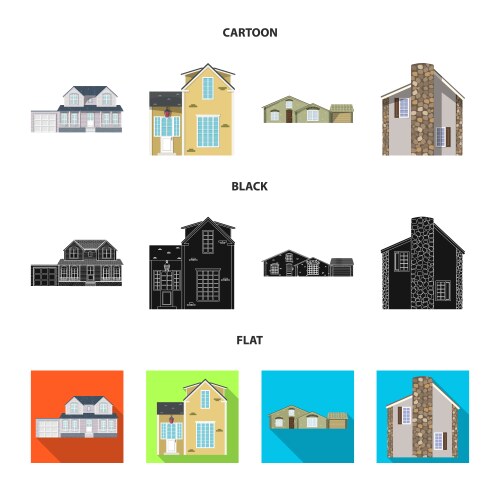 Isolated object of building and front symbol vector image