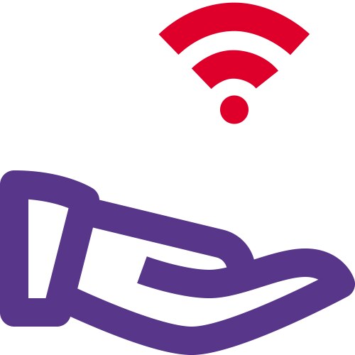 Easy to share data with wireless connection vector image