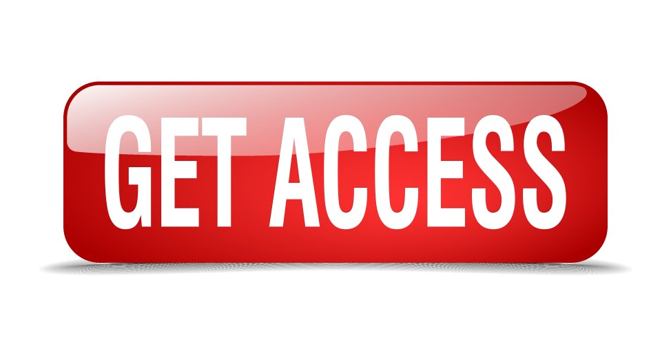 Get access red square 3d realistic isolated web vector image