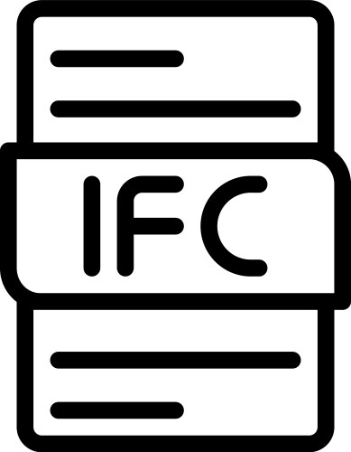 Ifc file type icons document format design vector image