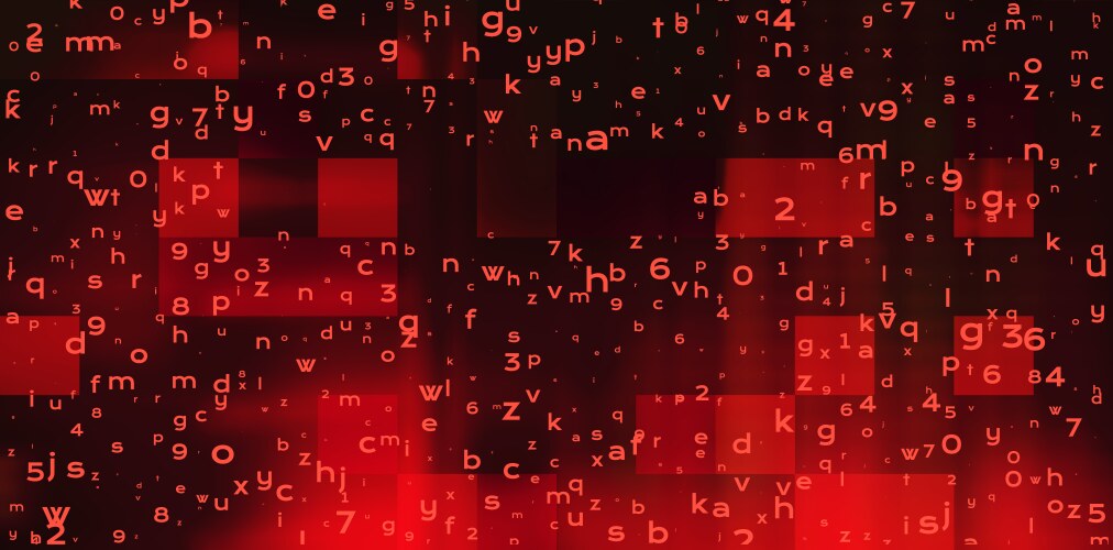 Abstract technology binary code dark red vector image