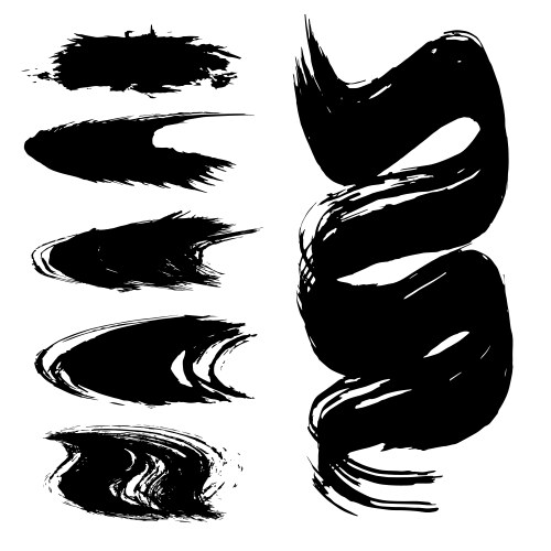 Dry ink brush korean hangul calligraphy oppa Vector Image