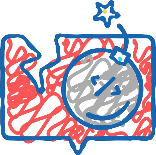 Account or program hacking icon doodle vector image
