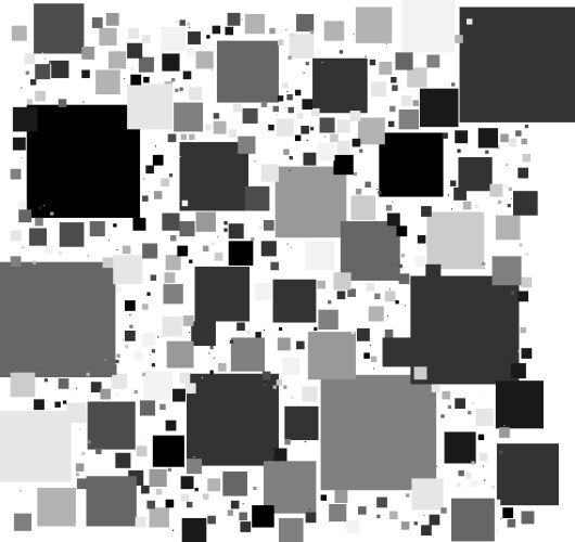 Grayscale random squares checkered pattern vector image