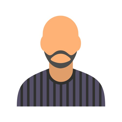 man with beard avatar icon vector image