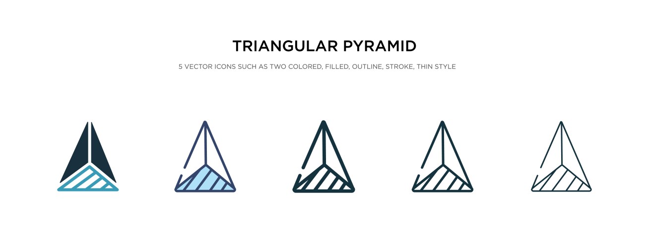 Triangular pyramid from top view icon vector image