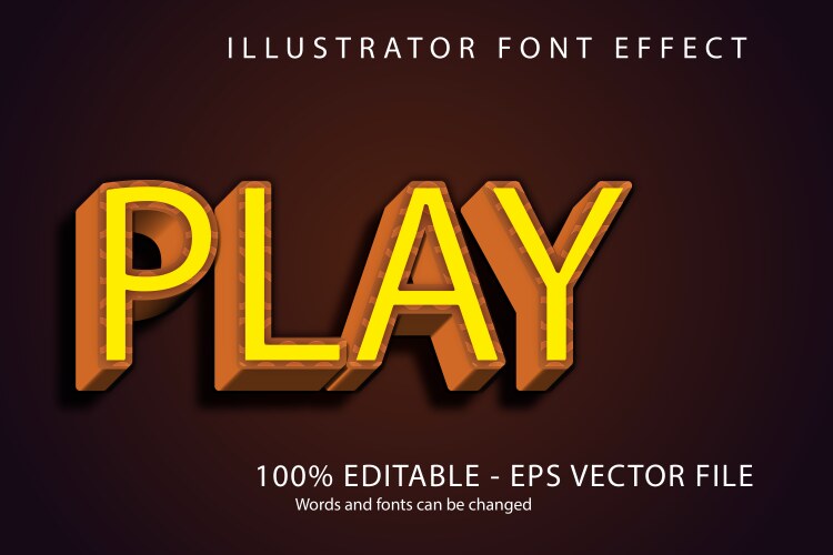 Editable text style effect typography template vector image