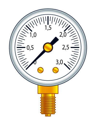 Pressure gauge contour Royalty Free Vector Image