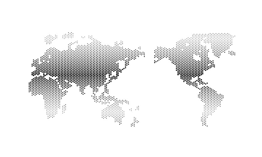 Stream of binary code numbers on the monitor vector image