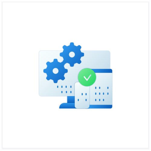 Cross platform programming flat icon vector image