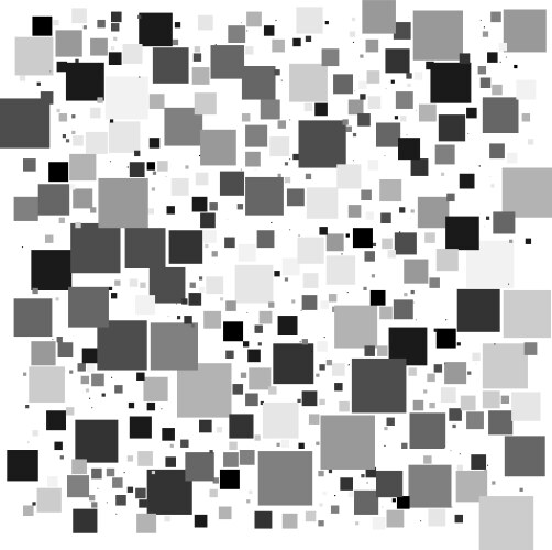Grayscale random squares checkered pattern vector image