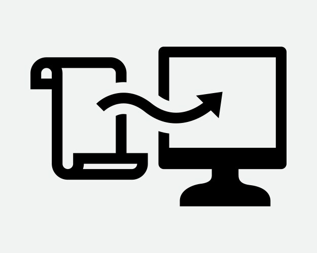 Save file on computer icon upload digital document vector image