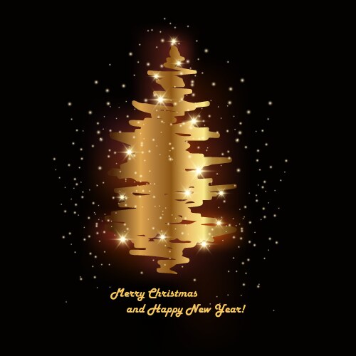 Illuminated christmas tree Royalty Free Vector Image