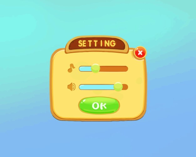 Complete set of level button game ui pop-up icon vector image