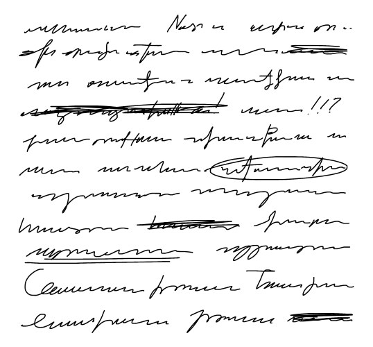 Crossed Out Text Snippet vector image